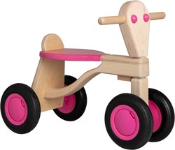 Van Dijk Toys bicicletta bilanciata in legno di betulla da 1 anno - Rosa