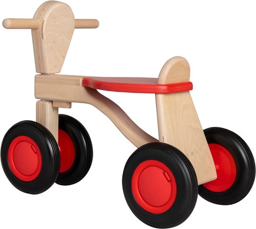 Van Dijk Toys bicicletta bilanciata in legno di betulla da 1 anno - Rosso (Qualità per la prima infanzia)-2