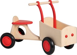 Van Dijk Toys Bicicletta da carico per bambini in legno a partire da 1 anno - Rosso (Qualità per l'infanzia)