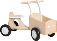 Van Dijk Toys Bicicletta da carico per bambini in legno a partire da 1 anno - Bianco (Qualità per l'infanzia)