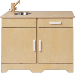 Van Dijk Toys cucina giocattolo in legno / angolo cottura - Naturale con bianco (Qualità per la cura dei bambini)