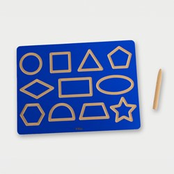 Viga Toys tavola educativa per tracciare forme blu scuro giocattolo in legno