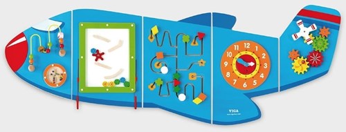 Viga Toys pannello da parete in legno aereo - gioco educativo