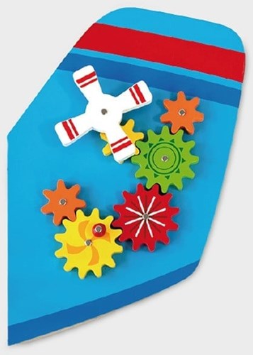 Viga Toys pannello da parete in legno aereo - gioco educativo-2