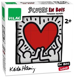 Vilac blocchi di legno Keith Haring - puzzle giocattolo educativo