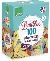 Vilac tavolette in legno Batibloc 100 pezzi giocattolo creativo colorato