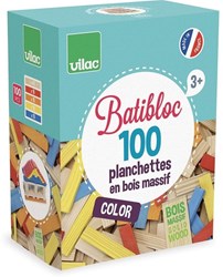 Vilac tavolette in legno Batibloc 100 pezzi giocattolo creativo colorato