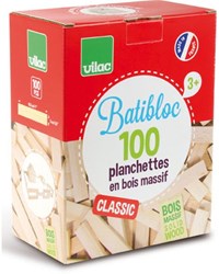 Vilac set di costruzione tavolette in legno Batibloc classic 100 pezzi gioco creativo