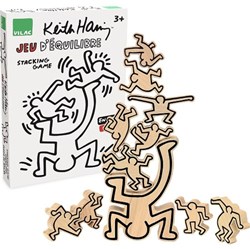 Vilac gioco di equilibrio in legno Keith Haring - gioco di impilamento per bambini