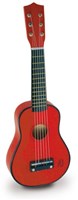 Vilac chitarra in legno rossa - Chitarra per bambini 6 corde - Strumento musicale