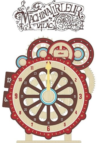Vilac orologio didattico in legno giocattolo educativo imparare l'ora bambini