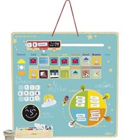 Vilac calendario magnetico in legno giocattolo educativo planner
