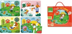 Vilac puzzle in legno giocattolo - puzzle animali 4 stagioni