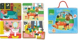 Vilac puzzle in legno tema casa - giocattolo educativo per bambini