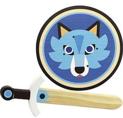 Vilac scudo e spada di legno cavaliere lupo - giocattolo per bambini