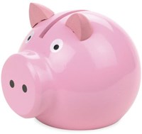 Vilac salvadanaio giocattolo in legno rosa - regalo bambini risparmio