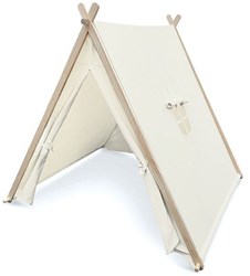 Vilac tenda da gioco casetta legno ecru 115x100x108cm cameretta
