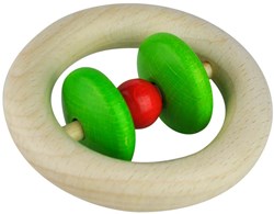Voggenreiter VOG - Anello in legno Roti rosso/verde