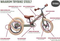 Trybike loopfiets 2 in 1 Steel - vintage rood