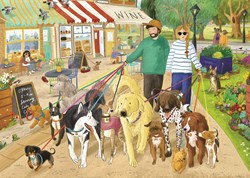 Jumbo puzzle 1000 pezzi Falcon passeggiata con i cani puzzle