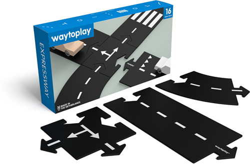 Waytoplay Set Strada in Gomma Starter - 16 Pezzi - Pista Flessibile