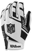 Wilson guanti NFL football americano - Bianco/Nero - Taglia unica - Stretch Fit