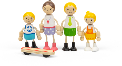 Tidlo White Family Dolls