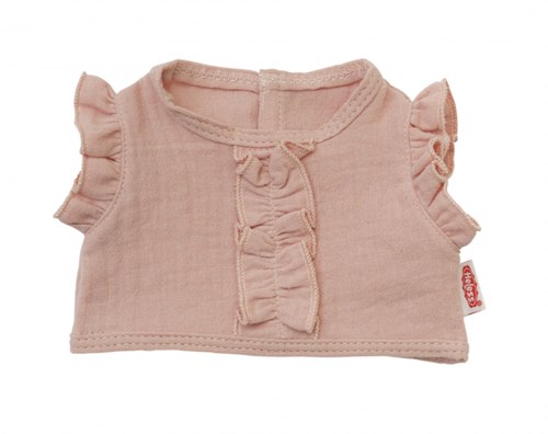 Heless abbigliamento bambola gonna wrap e top cotone bio rosa 28-35cm-2