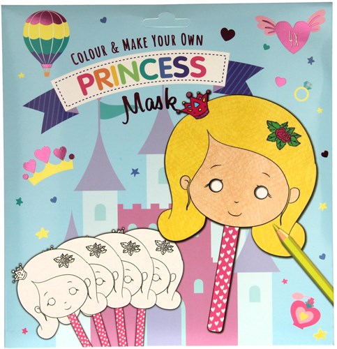 Wins Holland set maschere principessa fai-da-te - colora e crea le tue maschere
