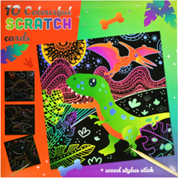 Wins Holland carte da grattare dinosauro - set creativo scratch art
