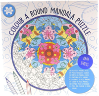 Wins Holland puzzle mandala da colorare rotondo blu - 100 pezzi cartone