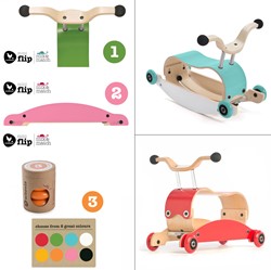 Wishbonebike Mini Flip Mix & Match - Geel - Geel - Rood