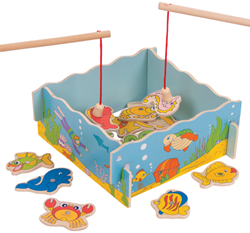 BigJigs gioco di pesca in legno giocattolo magnetico per bambini
