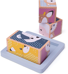 Puzzle cubo Bigjigs Woodland FSC 100%