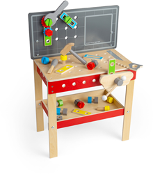 BigJigs banco da lavoro in legno per bambini - banco con attrezzi