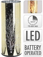 Home & Styling luce d'atmosfera LED vetro oro effetto fiamma 20cm decorazione