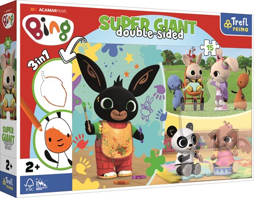 Trefl puzzle - Bing - 15 pezzi XXL - puzzle gigante bambini FSC