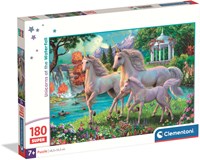 Clementoni puzzle - 180 pezzi - unicorni cascata puzzle fantasia bambini-2