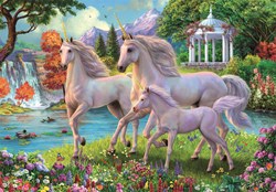 Clementoni puzzle - 180 pezzi - unicorni cascata puzzle fantasia bambini