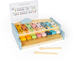 BigJigs strumento musicale in legno Xylo Piano per bambini - giocattolo educativo