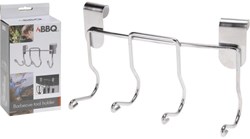 BBQ porta utensili argento 16x10cm accessorio barbecue