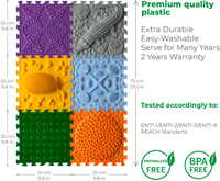 Ortoto Tappetini Puzzle Sensoriali per Massaggi Erba scatola 8 pezzi-3
