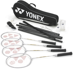 Yonex set badminton 4 giocatori - set completo con racchette e rete