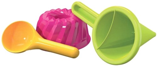 Androni Giocattoli set giochi sabbia spiaggia tulband imbuto paletta