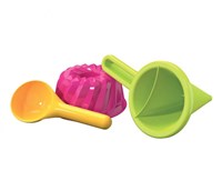 Androni Giocattoli set giochi sabbia spiaggia tulband imbuto paletta-2